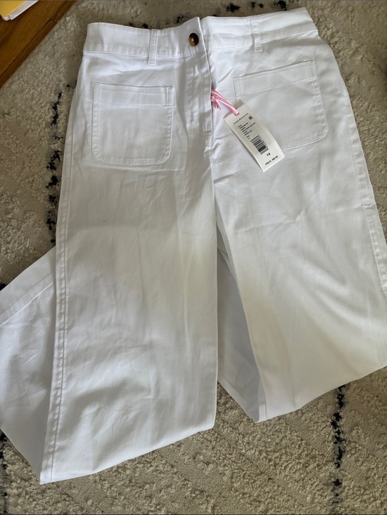 Vineyard Vines Other - Vineyard Vines White Wide-Leg Jeans with Front Patch Pockets